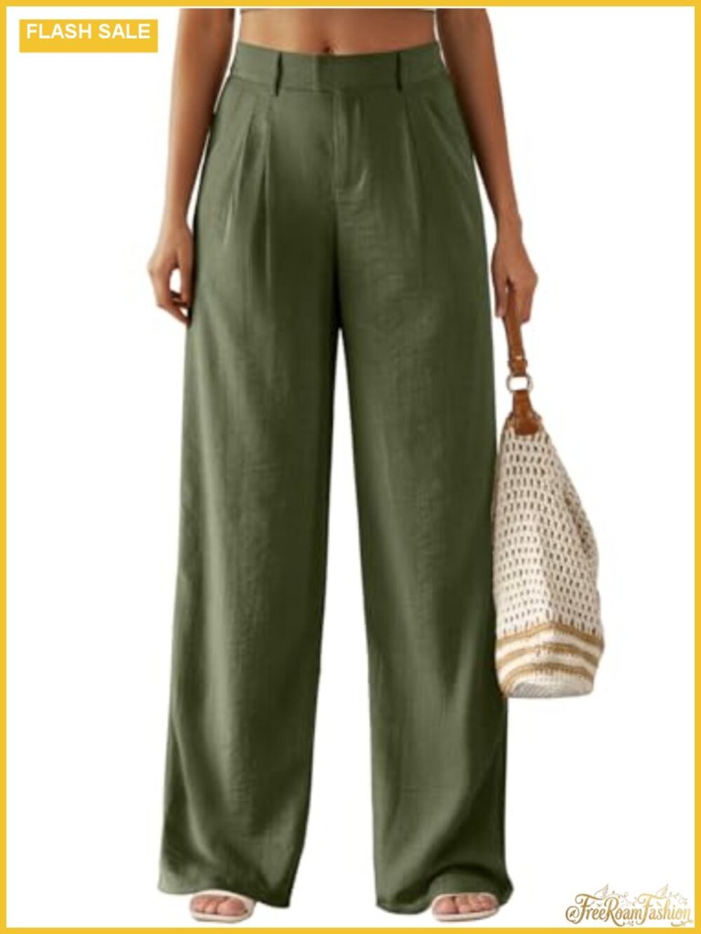Wide Leg Pants for Women High Waisted Palazzo Trousers with Pockets Casual